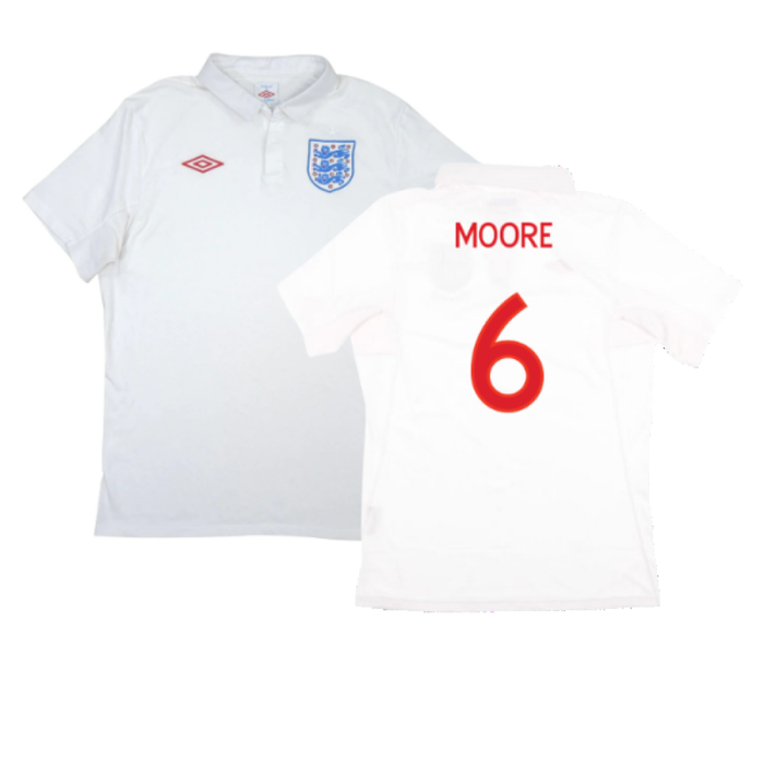 England 2010-12 Home Shirt (XL) (Excellent) (Moore 6)