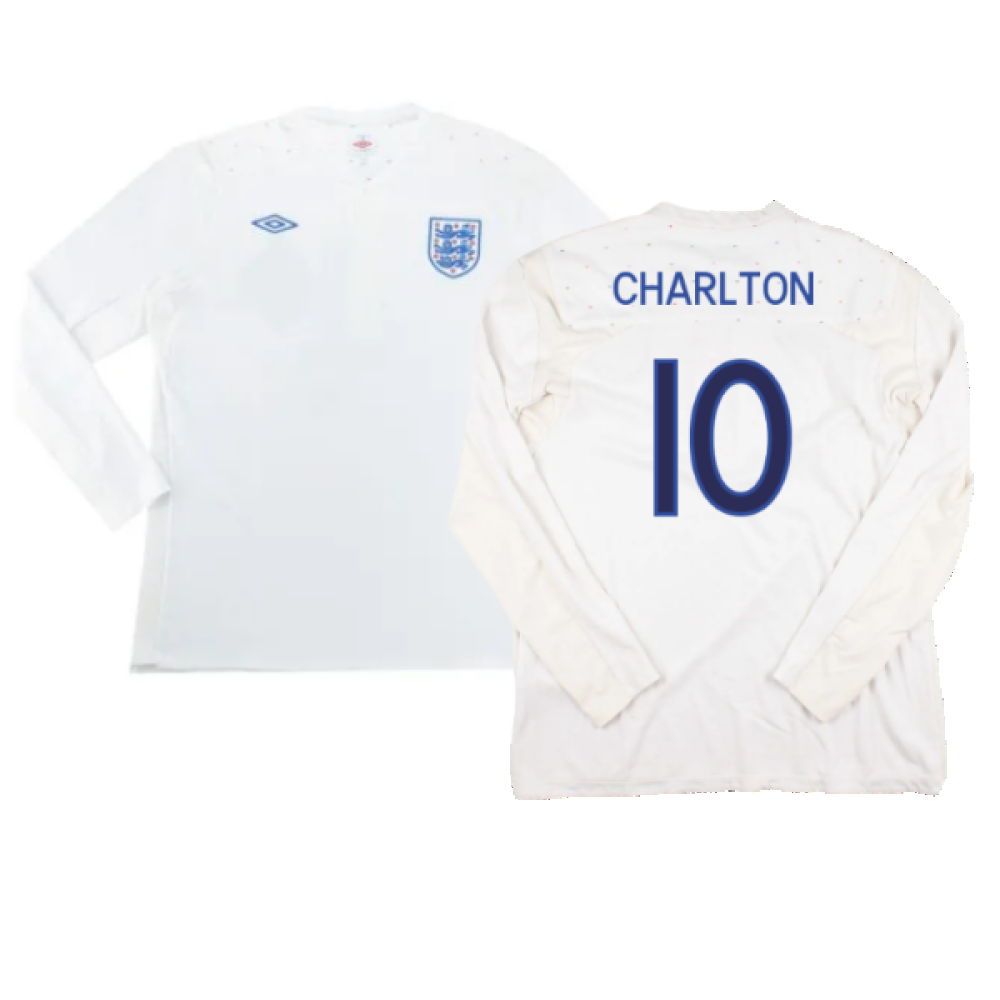 England 2010-12 Long Sleeve Home Shirt (L) (Excellent) (Charlton 10)_0