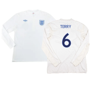 England 2010-12 Long Sleeve Home Shirt (M) (Fair) (TERRY 6)_0
