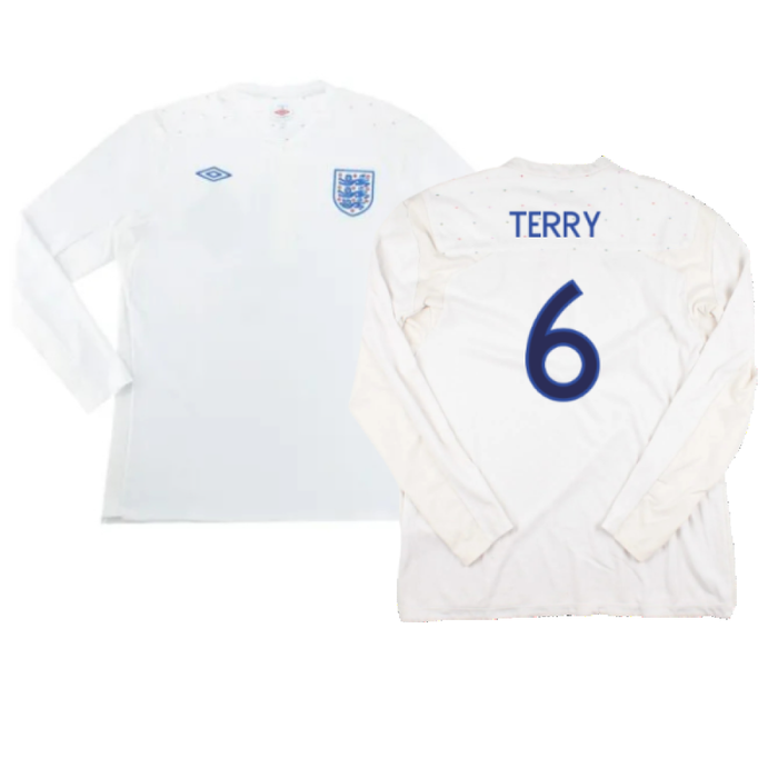 England 2010-12 Long Sleeve Home Shirt (M) (Fair) (TERRY 6)