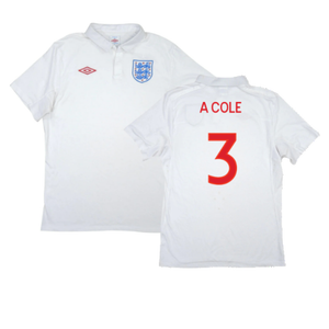 England 2010-2011 Home Shirt (XL) (Excellent) (A COLE 3)_0