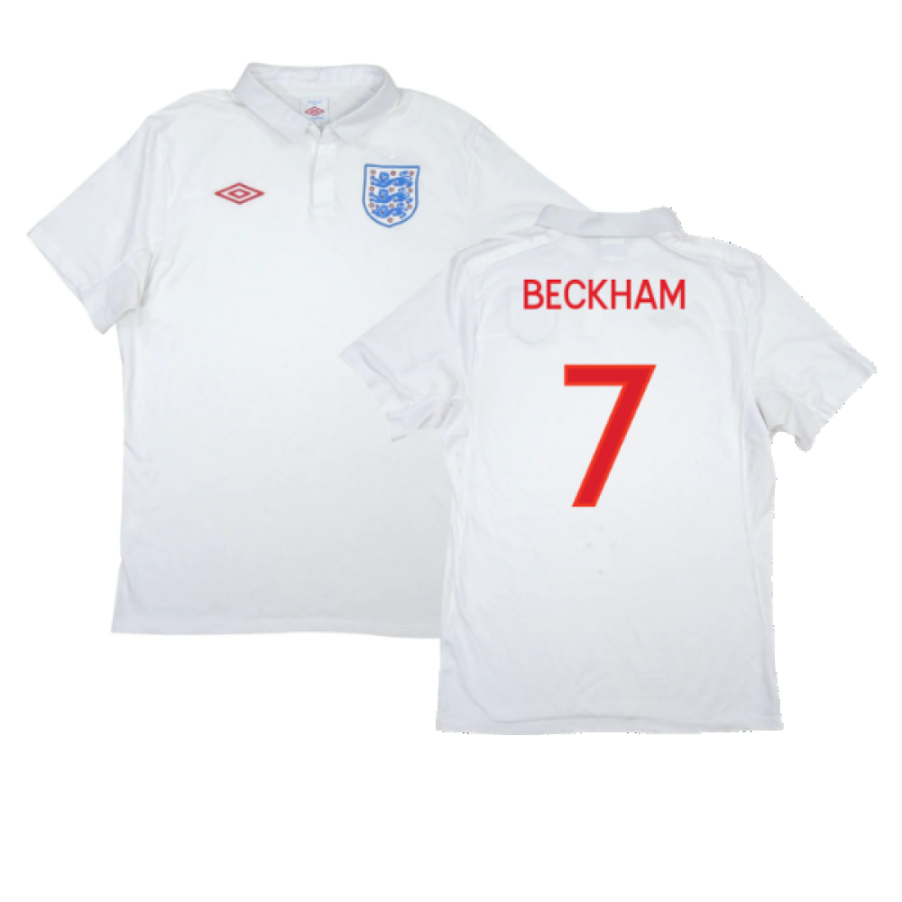England 2010-2011 Home Shirt (XL) (Excellent) (BECKHAM 7)_0
