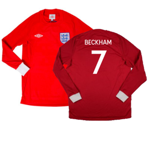 England 2010-2011 Away L/S Shirt (L) (Excellent) (BECKHAM 7)_0