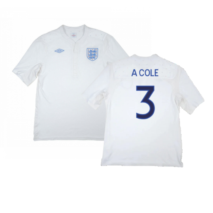 England 2009-10 Home Shirt (XXL) (Very Good) (A Cole 3)