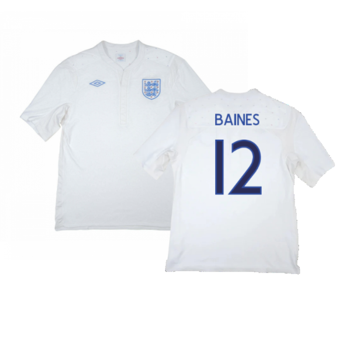 England 2009-10 Home Shirt (XXL) (Fair) (Baines 12)