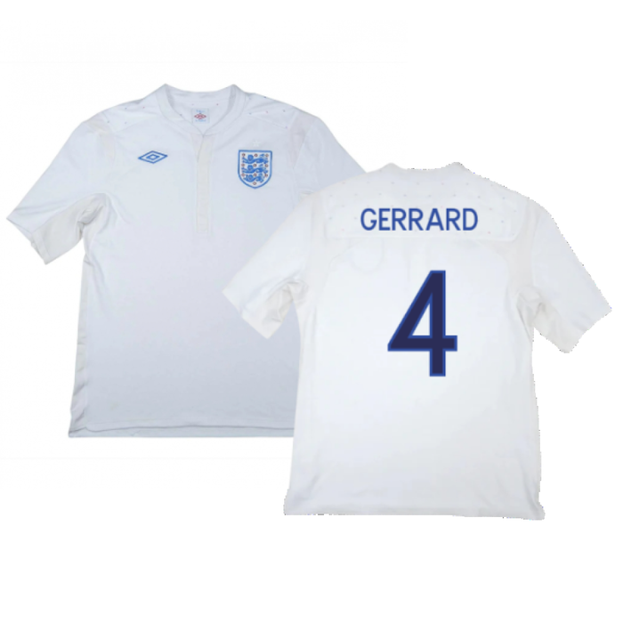 England 2011-12 Home Shirt (XL) (Good) (GERRARD 4)