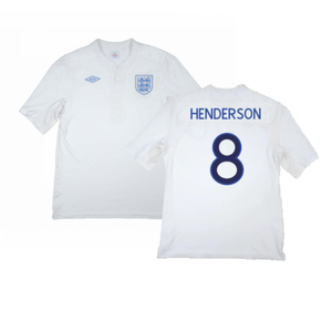 England 2009-10 Home Shirt (XXL) (Very Good) (Henderson 8)_0