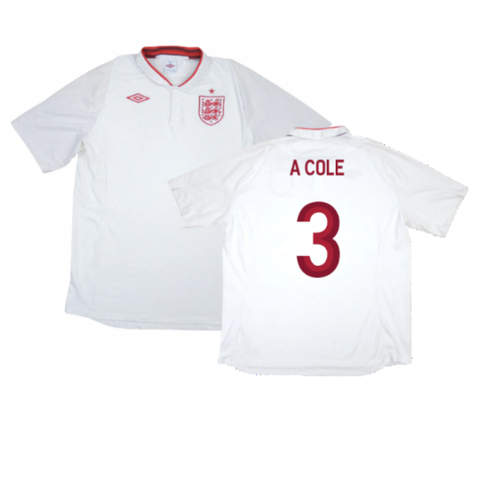 England 2012-13 Home Shirt (XL) (Excellent) (A Cole 3)