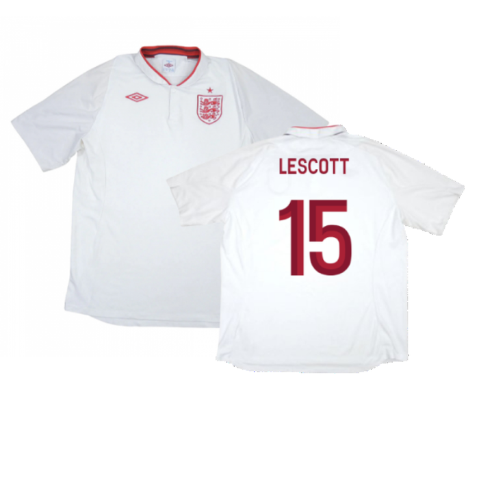 England 2012-13 Home Shirt (M) (Excellent) (Lescott 15)