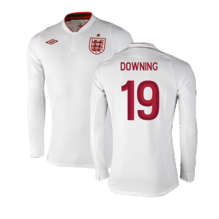 England 2012-13 Long Sleeve Home Shirt (L) (Fair) (Downing 19)