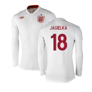 England 2012-13 Long Sleeve Home Shirt (L) (Fair) (Jagielka 18)_0