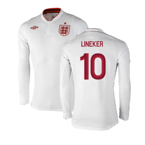 England 2012-13 Long Sleeve Home Shirt (L) (Fair) (Lineker 10)_0