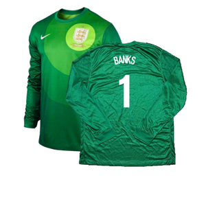 England 2013-14 Home Goalkeeper Shirt (XL) (Very Good) (Banks 1)_0