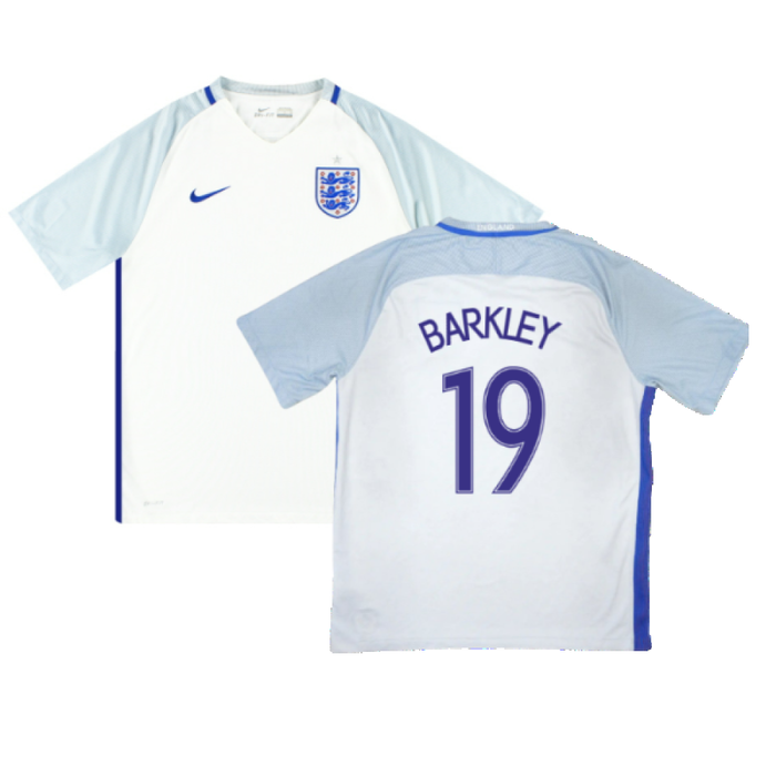 England 2016-18 Home (L) Barkley #19 (Excellent) (Barkley 19)