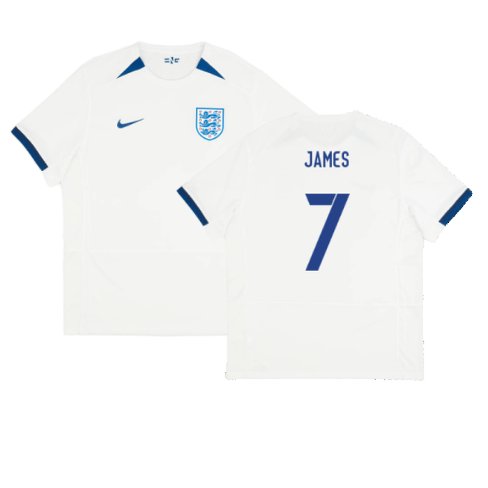 England 2023-24 Womens World Cup Home Shirt (S) (JAMES 7) (Excellent)