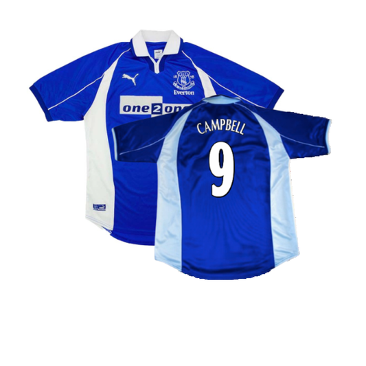 Everton 2000-01 Home Shirt (S) (Excellent) (Campbell 9)_0
