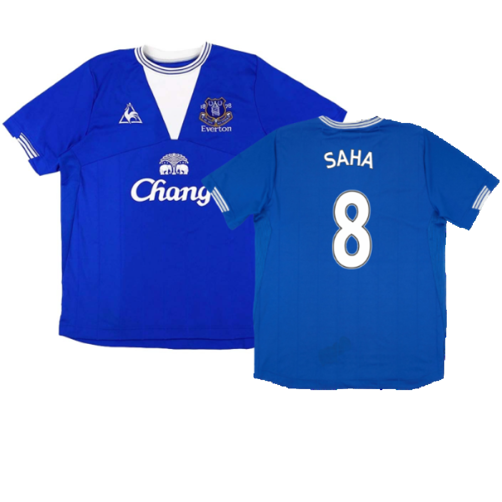 Everton 2009-10 Home Shirt (XL) (Good) (Saha 8)_0
