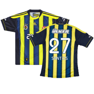 Fenerbahce 2011-12 Home Shirt (M) (Very Good) (Santos 27)_0