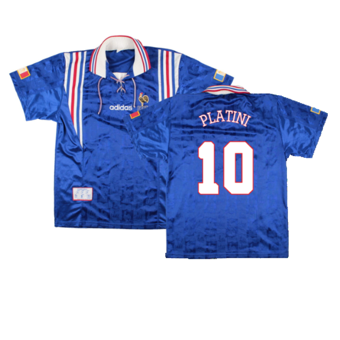 France 1996-98 Home Shirt (M) (Excellent) (PLATINI 10)