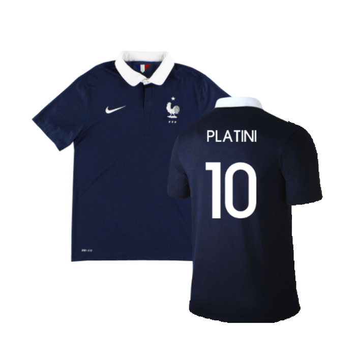 France 2014-15 Home Shirt (XL) (Excellent) (PLATINI 10)