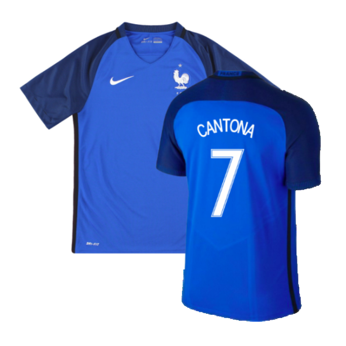 France 2016-17 Home Shirt (L) (Excellent) (CANTONA 7)