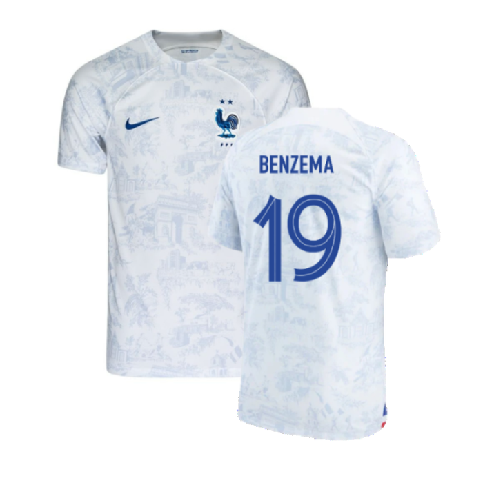 France 2022-23 Away Shirt (Mbappe #10) (Womens M) (Good) (BENZEMA 19)