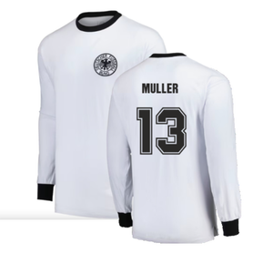 Germany 1974 Longe Sleeve Retro Jersey (XL) (Muller 13) (Good)_0