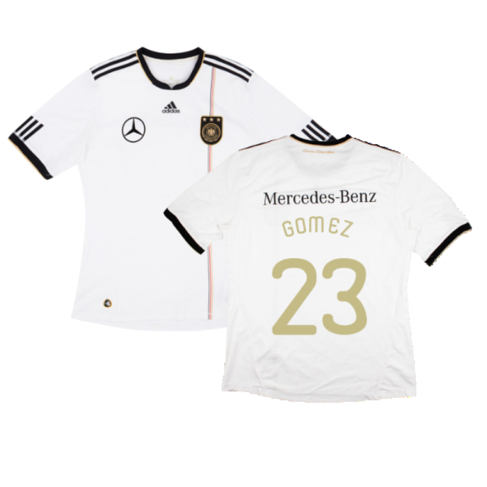 Germany 2010-11 Home Shirt with Mercedes Sponsor (XL) (GOMEZ 23) (Good)