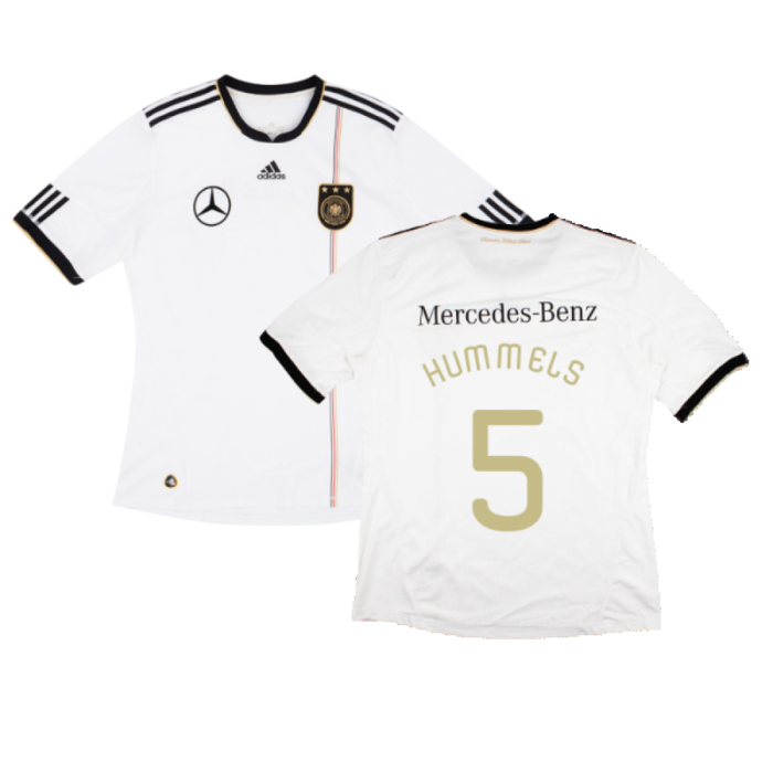 Germany 2010-11 Home Shirt with Mercedes Sponsor (L) (HUMMELS 5) (Very Good)