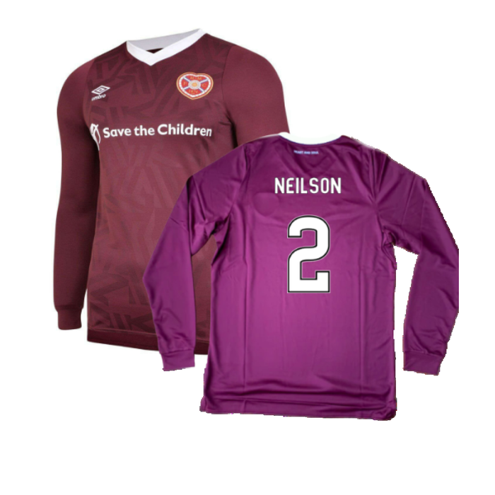 Hearts 2019-20 Long Sleeve Home Shirt (YL) (Neilson 2) (BNWT)
