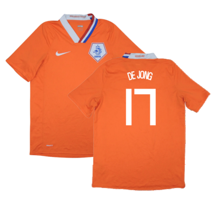 Holland 2008-10 Home Shirt (Very Good) (De Jong 17)