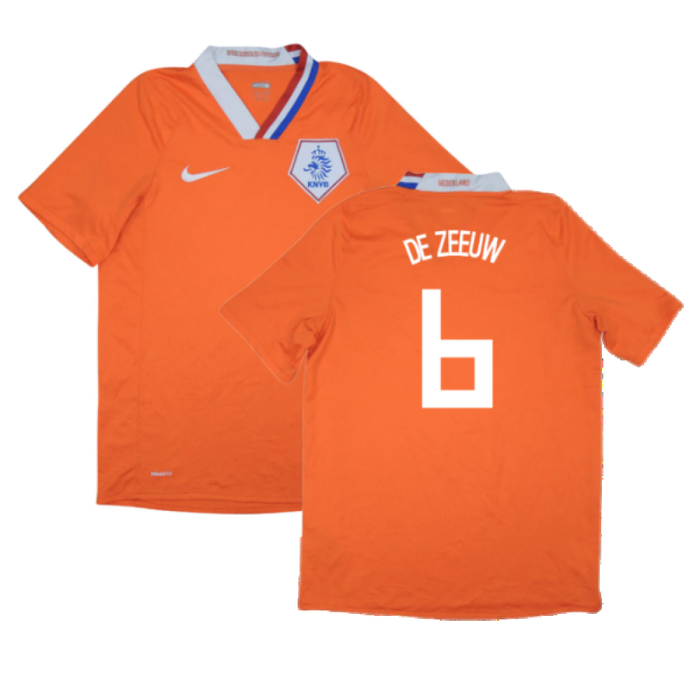 Holland 2008-10 Home Shirt (Very Good) (De Zeeuw 6)