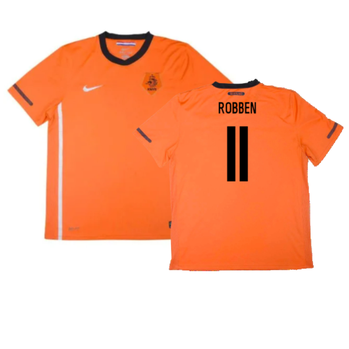 Holland 2010-11 Home Shirt (M) (Mint) (Robben 11)