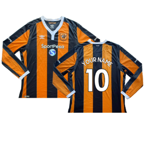 Hull City 2016-17 Long Sleeve Home Shirt (XXL) (Your Name 10) (Excellent)_0