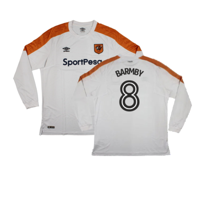 Hull City 2017-18 Long Sleeve Away Shirt (XXL) (Excellent) (Barmby 8)