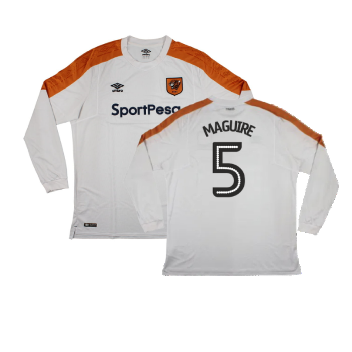 Hull City 2017-18 Long Sleeve Away Shirt (XXL) (Excellent) (Maguire 5)