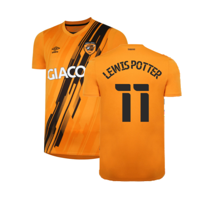 Hull City 2021-22 Home Shirt (M) (Excellent) (Lewis Potter 11)