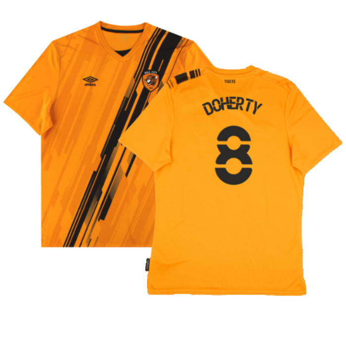 Hull City 2021-22 Home Shirt (Sponsorless) (M) (Excellent) (Doherty 8)