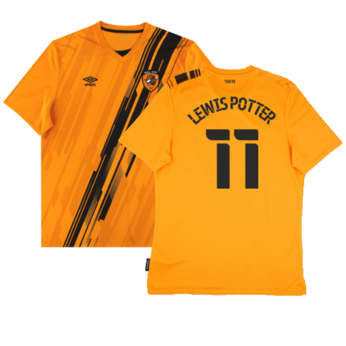 Hull City 2021-22 Home Shirt (Sponsorless) (M) (Excellent) (Lewis Potter 11)