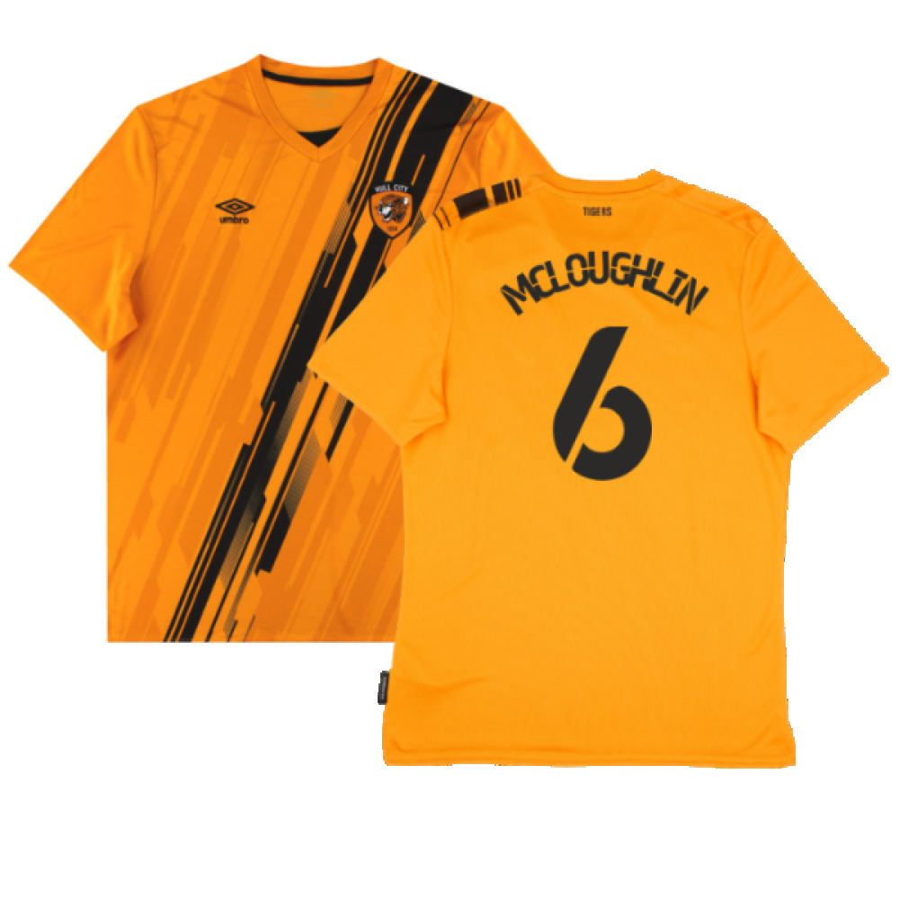 Hull City 2021-22 Home Shirt (Sponsorless) (L) (Excellent) (McLoughlin 6)_0