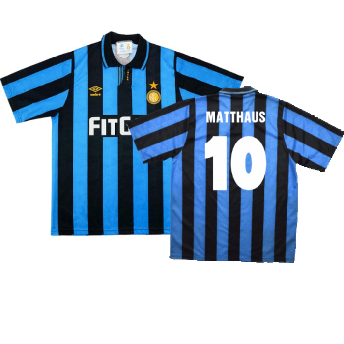 Inter Milan 1991-1992 Home Shirt (L) (Excellent) (Matthaus 10)