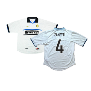 Inter Milan 1998-99 Away Shirt (XL) (Zanetti 4) (Excellent)_0