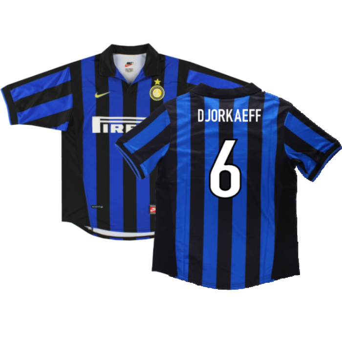 Inter Milan 1998-1999 Home Shirt (XL) (Very Good) (Djorkaeff 6)