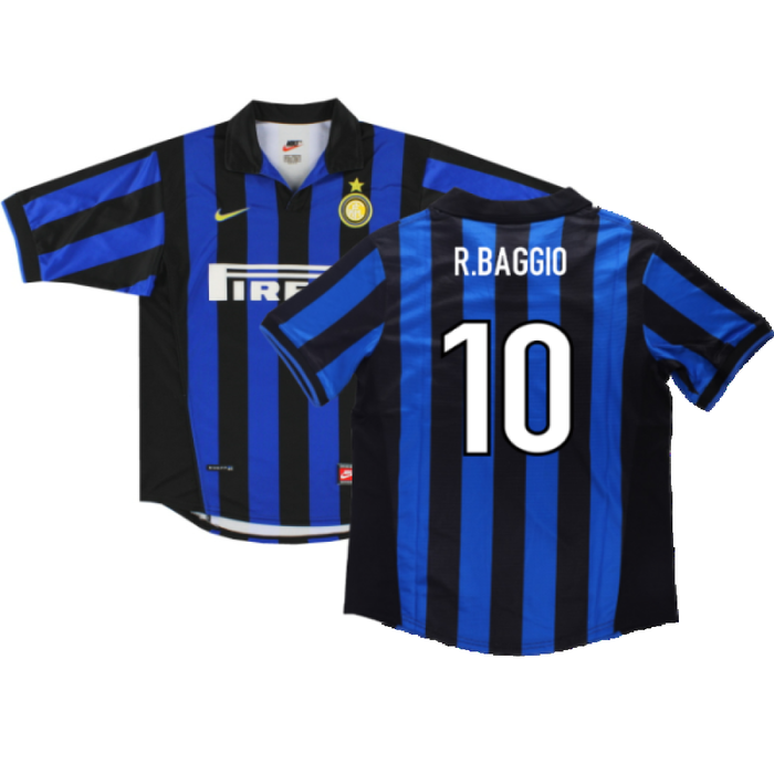 Inter Milan 1998-1999 Home Shirt (XL) (Very Good) (R.Baggio 10)