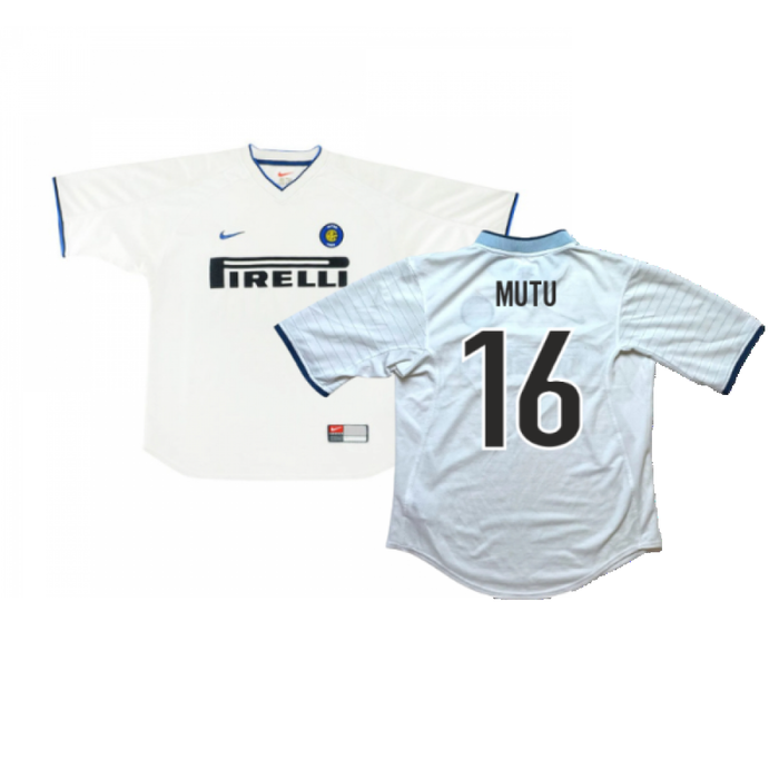 Inter Milan 1999-00 Away Shirt (L) (Excellent) (Mutu 16)