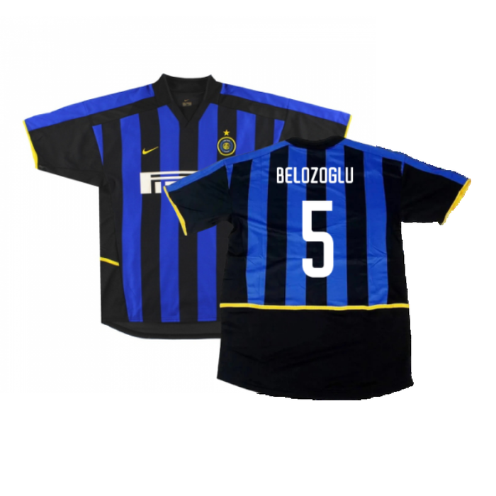 Inter Milan 2002-03 Home Shirt (Very Good) (Belozoglu 5)