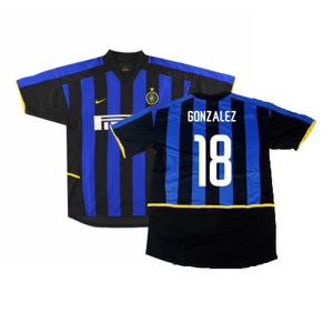 Inter Milan 2002-03 Home Shirt (Very Good) (Gonzalez 18)_0