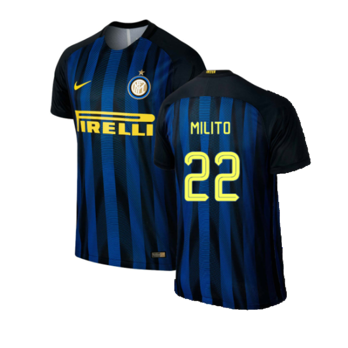 Inter Milan 2016-17 Home Shirt (S) (Excellent) (Milito 22)