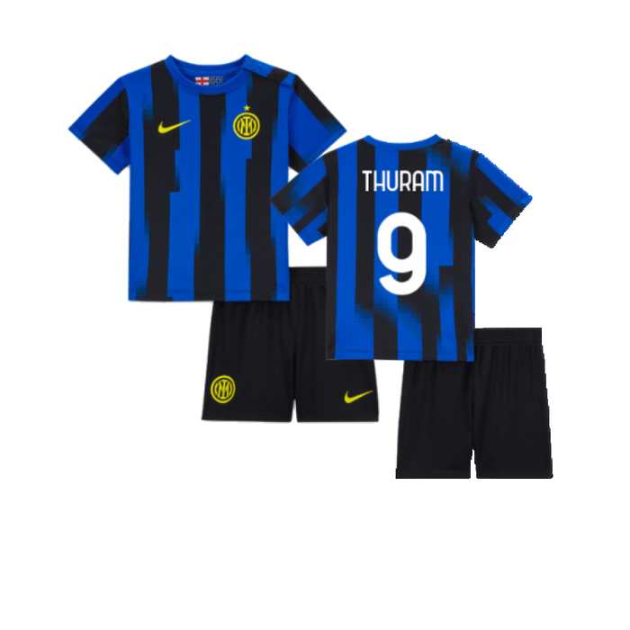 Inter Milan 2023-24 Home Mini Kit (XS Boys) (Thuram 9) (Excellent)