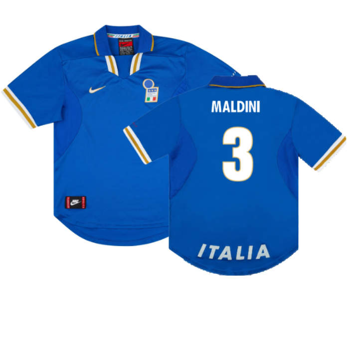 Italy 1996-97 Home Shirt (L) (Excellent) (MALDINI 3)